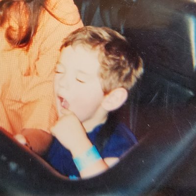 Old photo of me as a kid in a bumper car